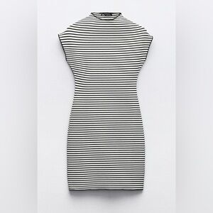 Zara Stripe Short Stretch Knit Dress